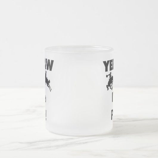 Yee Haw I bin Papa-T - Shirt und GIfts Mattglastasse (Mittel)