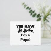 Yee Haw I bin Papa-T - Shirt und GIfts Postkarte (Stehend Vorderseite)