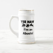 Yee Haw ich bin Abuelo-T - Shirt und Geschenke Bierglas (Links)
