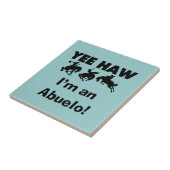 Yee Haw ich bin Abuelo-T - Shirt und Geschenke Fliese (Seite)