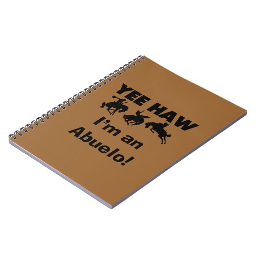 Yee Haw ich bin Abuelo-T - Shirt und Geschenke Notizblock (Linke Seite)