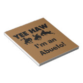 Yee Haw ich bin Abuelo-T - Shirt und Geschenke Notizblock (angewinkelt)