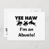 Yee Haw ich bin Abuelo-T - Shirt und Geschenke Postkarte (Vorne/Hinten)