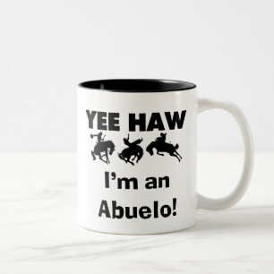 Yee Haw ich bin Abuelo-T - Shirt und Geschenke Zweifarbige Tasse