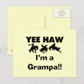 Yee Haw ich bin ein Grampa-T - Shirt und Geschenke Postkarte (Vorne/Hinten)