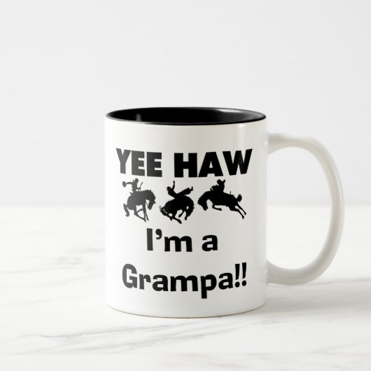 Yee Haw ich bin ein Grampa-T - Shirt und Geschenke Zweifarbige Tasse (Rechts)