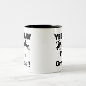 Yee Haw ich bin ein Grampa-T - Shirt und Geschenke Zweifarbige Tasse (Mittel)
