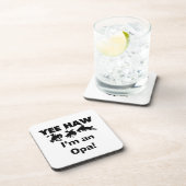 Yee Haw ich bin ein Opa-T - Shirt und Geschenke Getränkeuntersetzer (Rechte Seite)