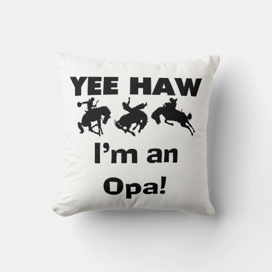 Yee Haw ich bin ein Opa-T - Shirt und Geschenke Kissen (Vorderseite)