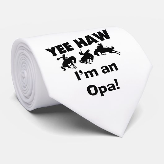 Yee Haw ich bin ein Opa-T - Shirt und Geschenke Krawatte (Gerollt)