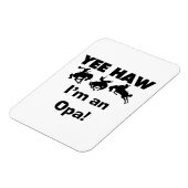 Yee Haw ich bin ein Opa-T - Shirt und Geschenke Magnet (Linke Seite)