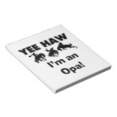 Yee Haw ich bin ein Opa-T - Shirt und Geschenke Notizblock (angewinkelt)