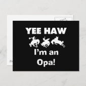 Yee Haw ich bin ein Opa-T - Shirt und Geschenke Postkarte (Vorne/Hinten)