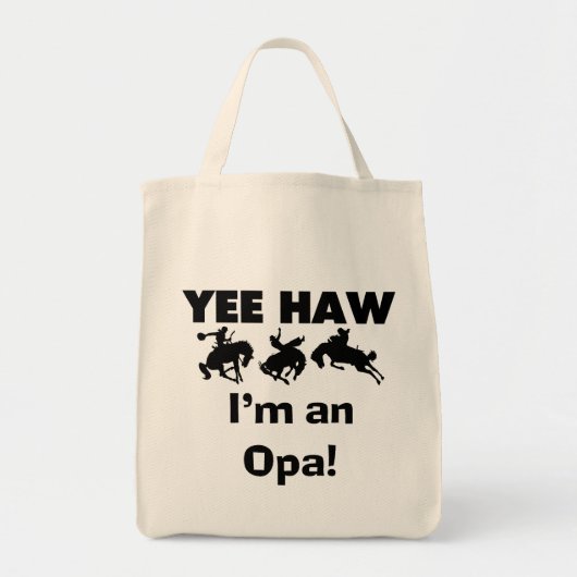 Yee Haw ich bin ein Opa-T - Shirt und Geschenke Tragetasche (Vorne)