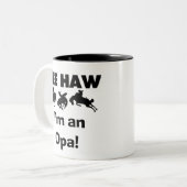 Yee Haw ich bin ein Opa-T - Shirt und Geschenke Zweifarbige Tasse (Vorderseite Links)