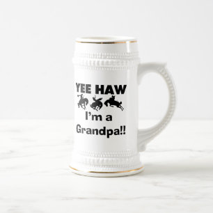 Yee Haw Ich bin ein Opa T-Shirts und Geschenke Bierglas