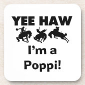 Yee Haw ich bin ein Poppi-T - Shirt und Geschenke Getränkeuntersetzer (Vorderseite)