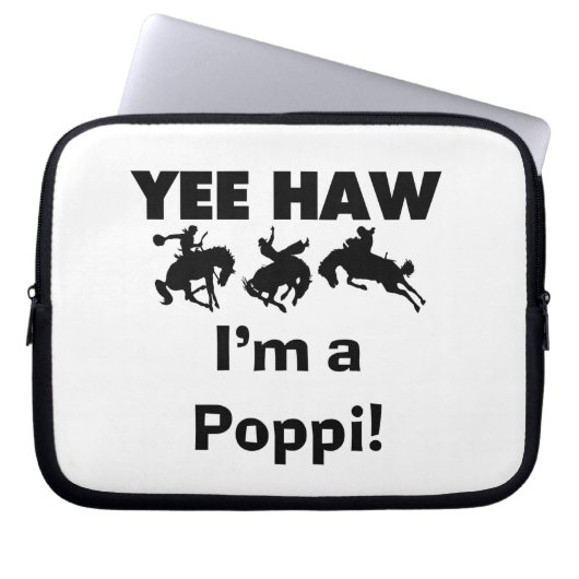 Yee Haw ich bin ein Poppi-T - Shirt und Geschenke Laptopschutzhülle (Vorderseite)