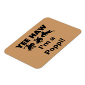 Yee Haw ich bin ein Poppi-T - Shirt und Geschenke Magnet (Linke Seite)