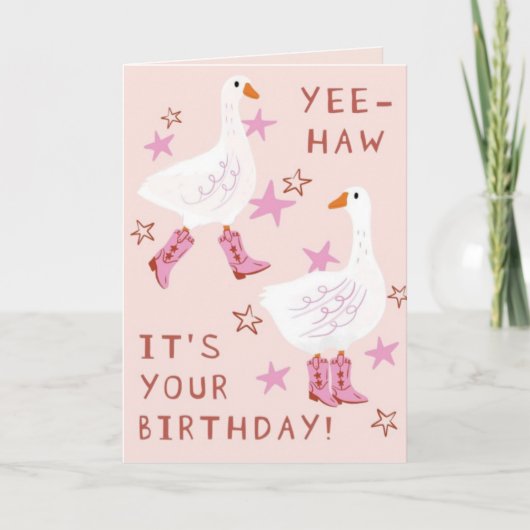 Yee Haw, It's Your Birthday Greeting Karte (Vorderseite)