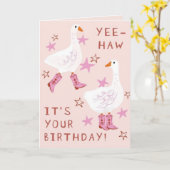 Yee Haw, It's Your Birthday Greeting Karte (Gelbe Blume)