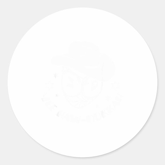 Yee Haw-nukkah Hanukkah Chanukah Dreidel Festival  Runder Aufkleber (Vorderseite)