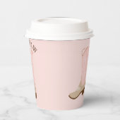 YEE-HAW Pink Cowgirl Boot Pappbecher (Links)