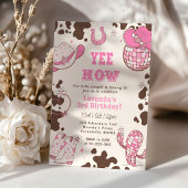 Yee Haw Rodeo Cowgirl Foto Einladung