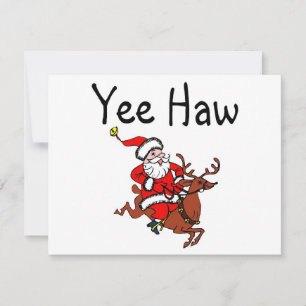 Yee Haw Santa Feiertagskarte