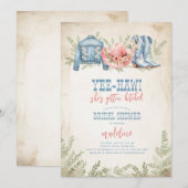 Yee-Haw Sie wird Bridal aufreißen Einladung (Vorne/Hinten)