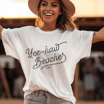 Yee-haw Strände maßgeschneidert Urlaub T-Shirt<br><div class="desc">Ja-Hau-Strände! Bewirb den böhmischen Bösen in dir! Frühlingspause und Girl-Trips sind callin', und deine Squad antwortet' in passendem Bohotown Stil! Diese T-Shirts sind garantiert, Köpfe zu drehen und zu lachen. Geh voran, würfle die Melodien, jage die Sonne und sage "howdy!" zu jedem Abenteuer mit einem boho-fabelhaften Grin. ✌️ Passen Sie...</div>
