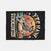 Yee Haw Summerween Cowboy Skeleton Western Hallowe Fleecedecke (Vorderseite (Horizontal))