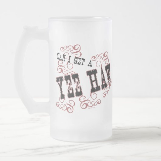Yee Haw-Tasse Mattglas Bierglas (Links)