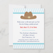 Yee Haw Western Cowboy Kindergeburtstag Party Einladung (Rückseite)