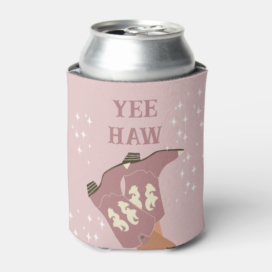 Yee Haw Western Rodeo Cowboy Boots Blush Pink Dosenkühler (Kanne Vorderseite)