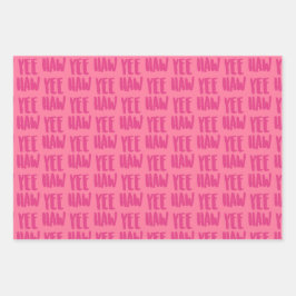 Yee Haw Wrapping Paper, Country Glam Gift Wrap Geschenkpapier Set
