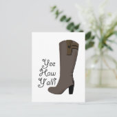 Yee Haw Y'all Postkarte (Stehend Vorderseite)