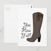 Yee Haw Y'all Postkarte (Vorne/Hinten)