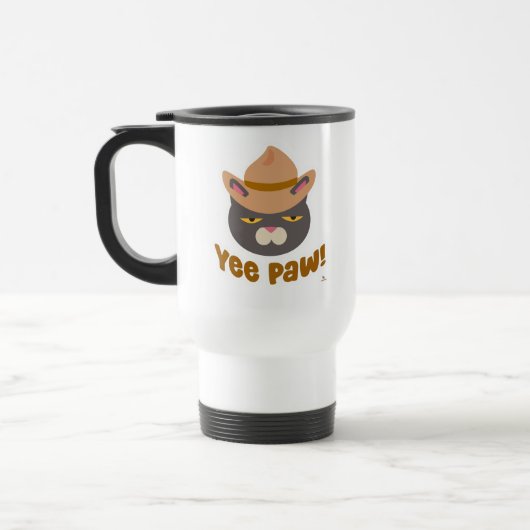 Yee Paw Howdy Cowboy Hat Country Fun Cartoon Reisebecher (Links)