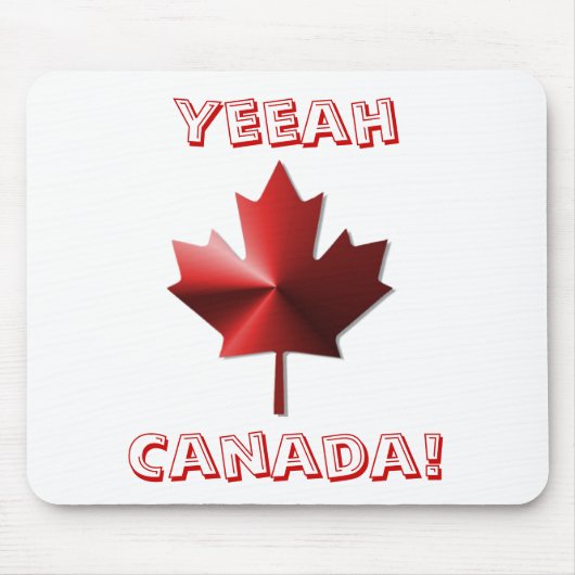 Yeeah Canada Flag Ahornleaf Mousepad (Vorne)