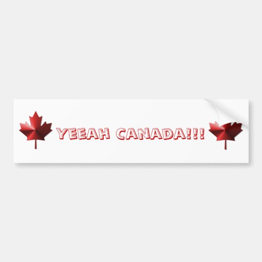 Yeeah Canada Flag Mapfelleaf Autoaufkleber (Vorne)