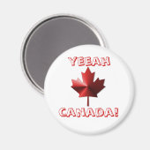 Yeeah Canada Flag Maple Leaf Magnet (Vorderseite/Rückseite)