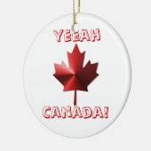 Yeeah Canada Flag Maple Leaf Ornament (Links)