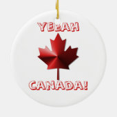 Yeeah Canada Flag Maple Leaf Ornament (Hinten)
