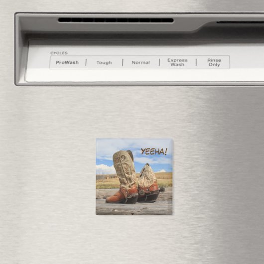 Yeeha Rustic Western Boot Magnet (In Situ (Geschirrspüler))