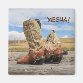 Yeeha Rustic Western Boot Magnet (Vorne)