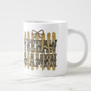 Yeehaw Amen Südwestliche Cowgirl-Christin Jumbo-Tasse