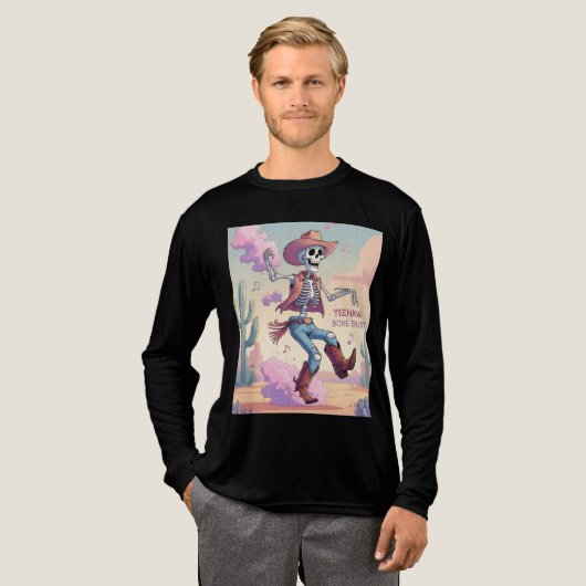 Yeehaw Bone Dust – Kickin’ Up Fun in the Desert! Tri-Blend Shirt (Volle Vorderseite)