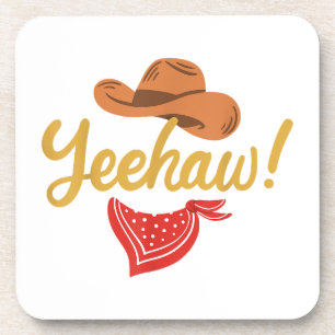 Yeehaw Cowboy Cowgirl Western Country Rodeo Getränkeuntersetzer