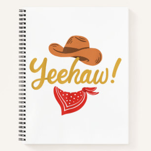 Yeehaw Cowboy Cowgirl Western Country Rodeo Notizblock
